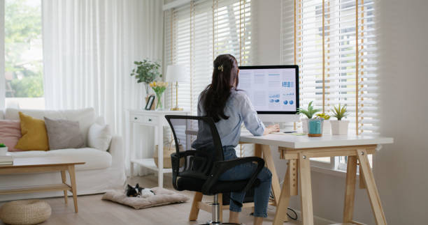 Person working remotely from home