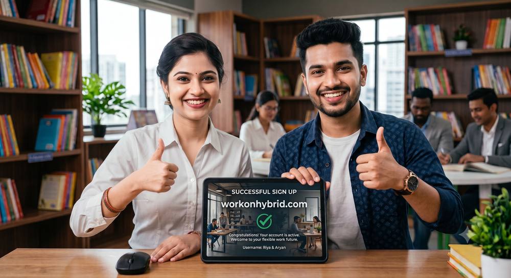 Sign up on WorkOnHybrid